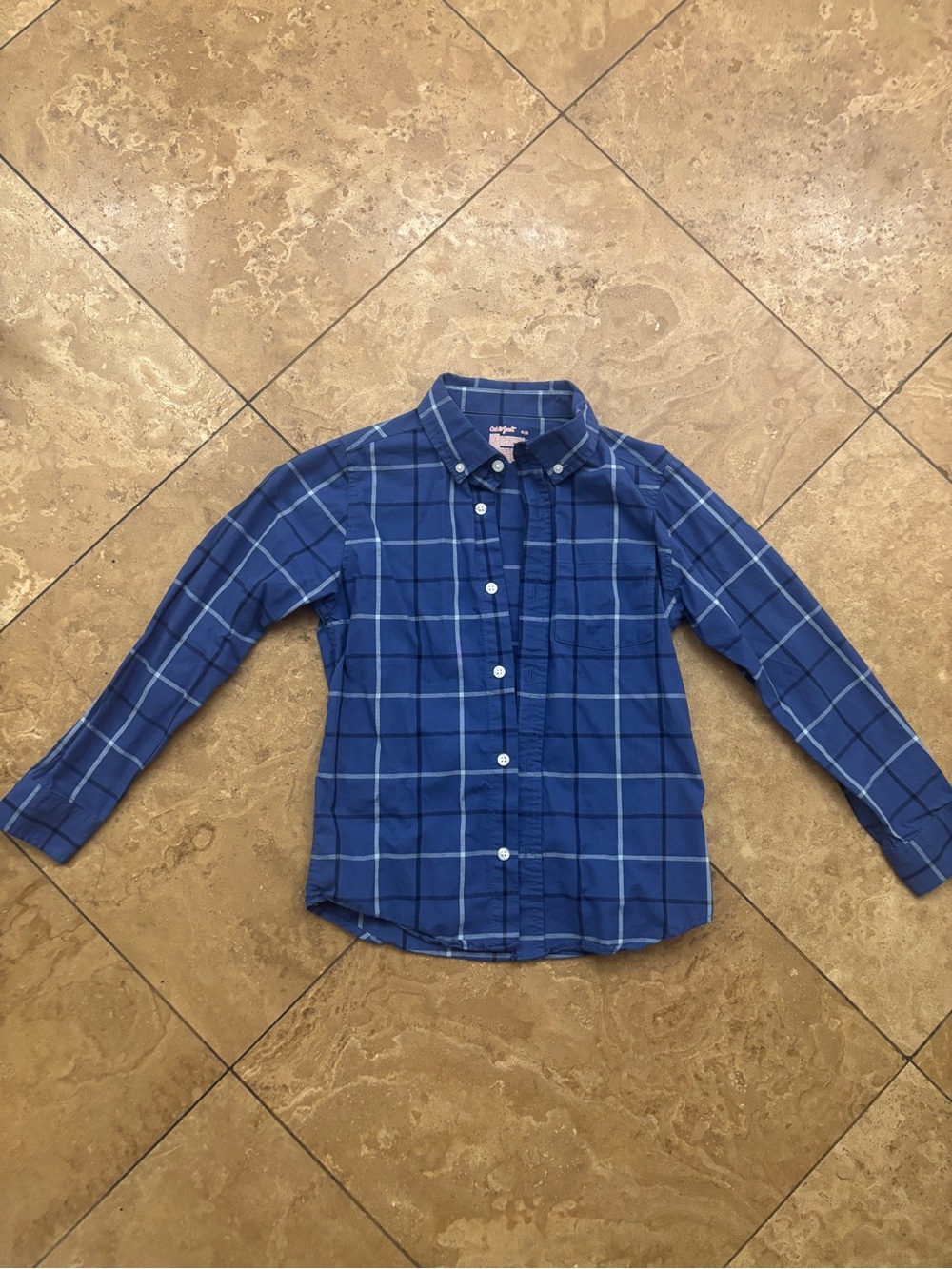 Kids Cat & Jack Blue Plaid Button-Down Shirt